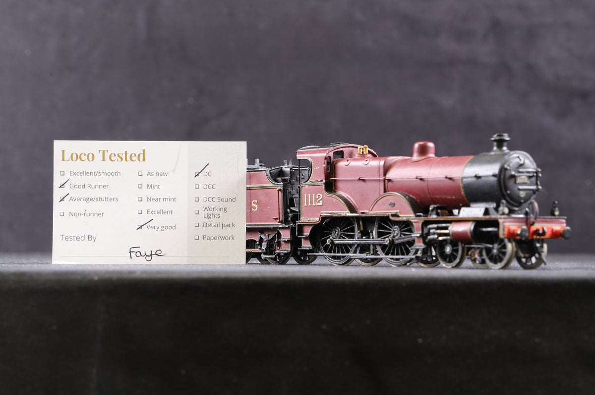 Kit Built OO LMS 4-4-0 Midland Compound &#39;1112&#39; LMS Crimson