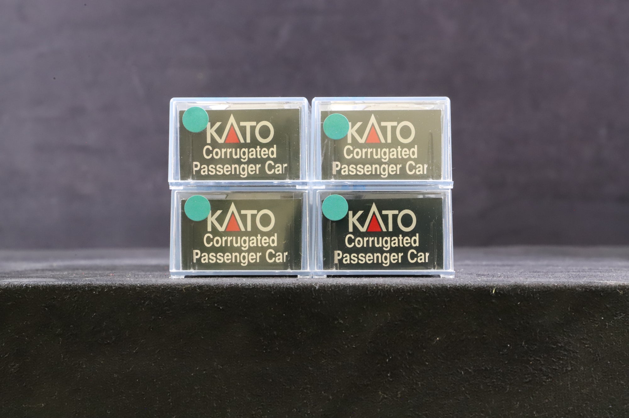 Kato N Gauge Rake of 4 Corrugated Passenger Cars in Canadian Pacific Livery