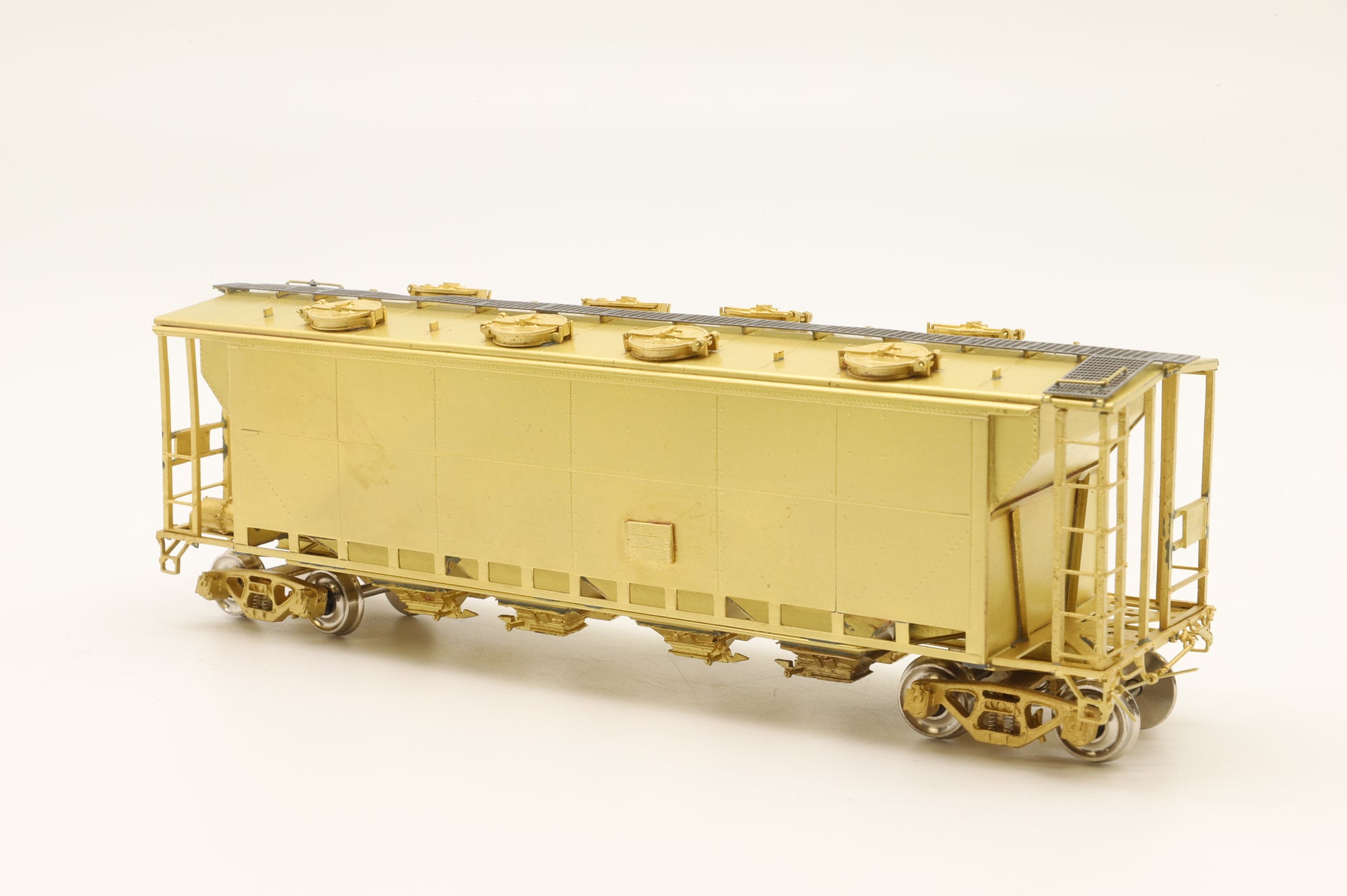Overland Models HO Brass 3218 PGE 'Slab Side' Covered Hopper Unpainted