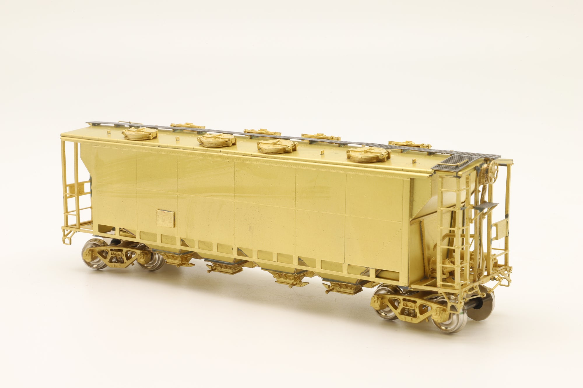 Overland Models HO Brass 3218 PGE 'Slab Side' Covered Hopper Unpainted
