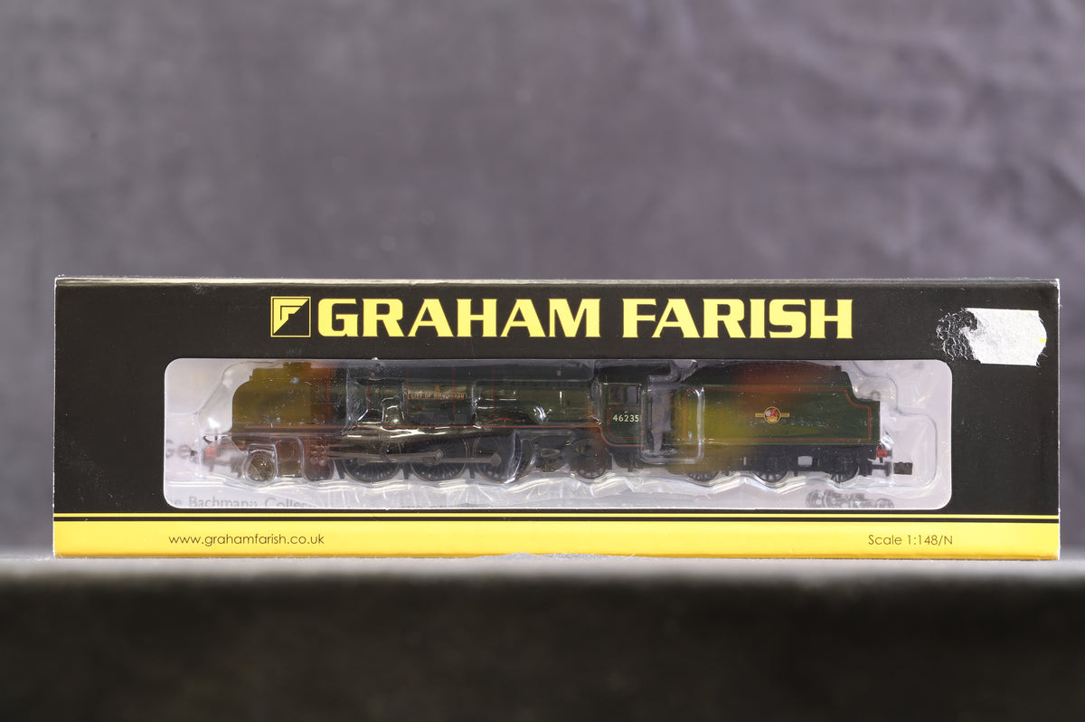 Graham Farish N 372-182 Princess Coronation Class &#39;46235&#39; &#39;City of Birmingham&#39; BR Green L/Crest