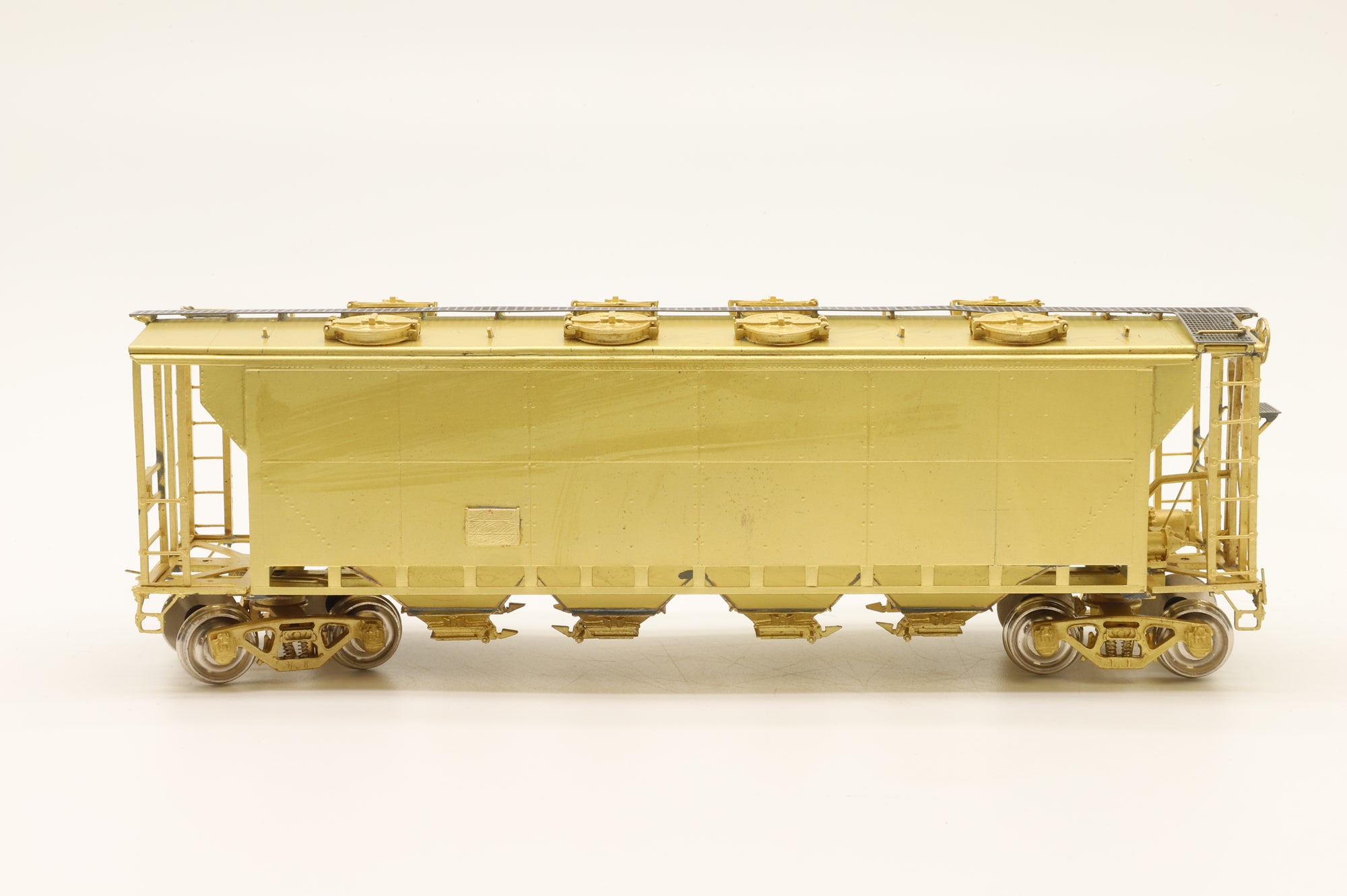Overland Models HO Brass 3218 PGE 'Slab Side' Covered Hopper Unpainted