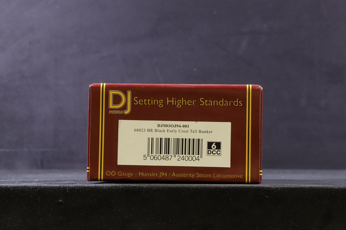 DJ Models OO DJMOOJ94-001 Hunslet J94 68023 in BR Black w/ Tall Bunker &amp; Early Crests
