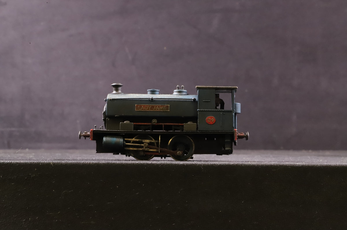 WORKSHOP DJH OO Kit Andrew Barclay 0-4-0T No.24 &#39;Lady Jane&#39; in Blue/Red - Weathered