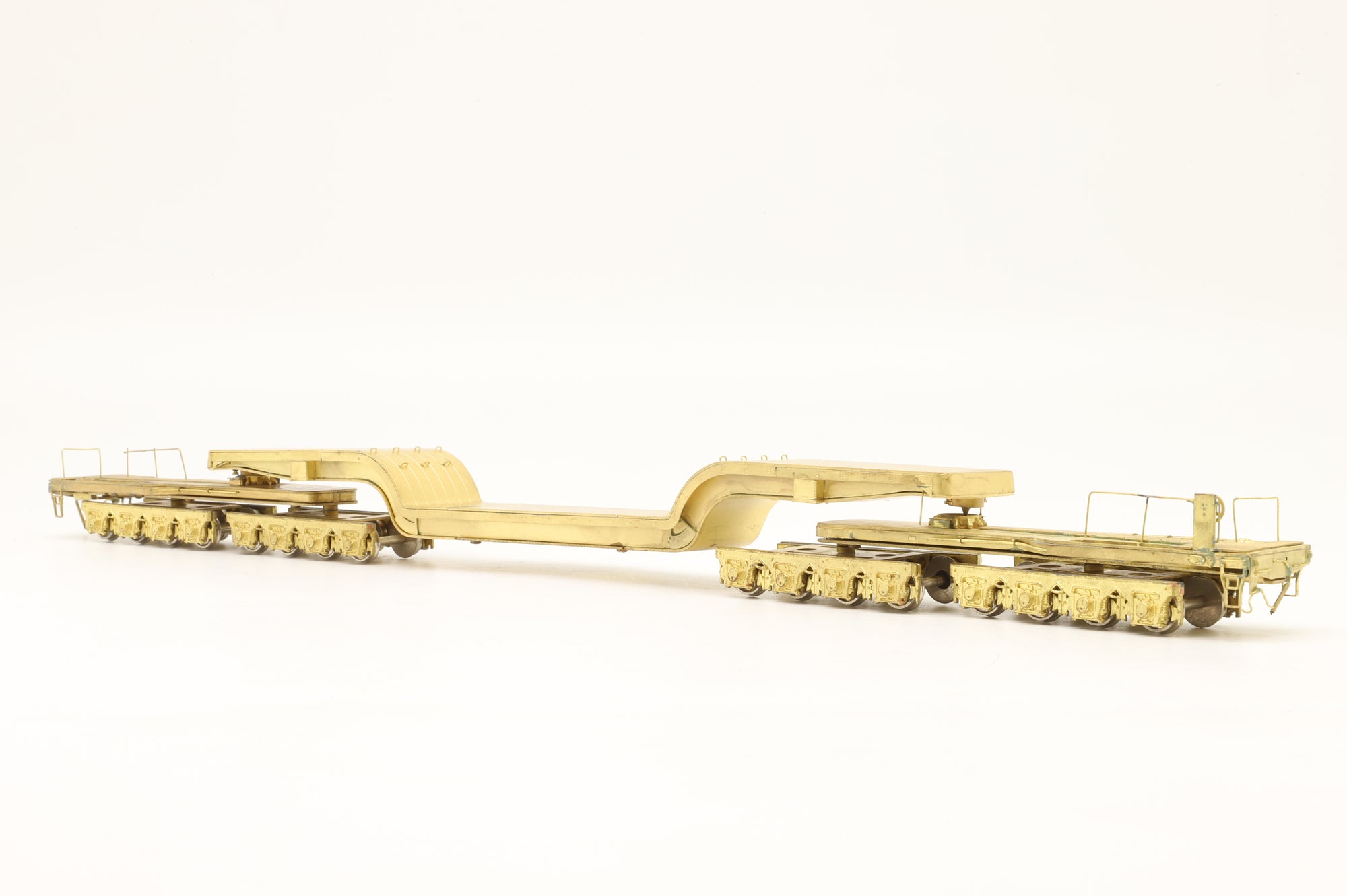 Alco HO Brass X-106 FW-1 & FD-2 Dep. Centre-Well Thru Flat Car Unpainted