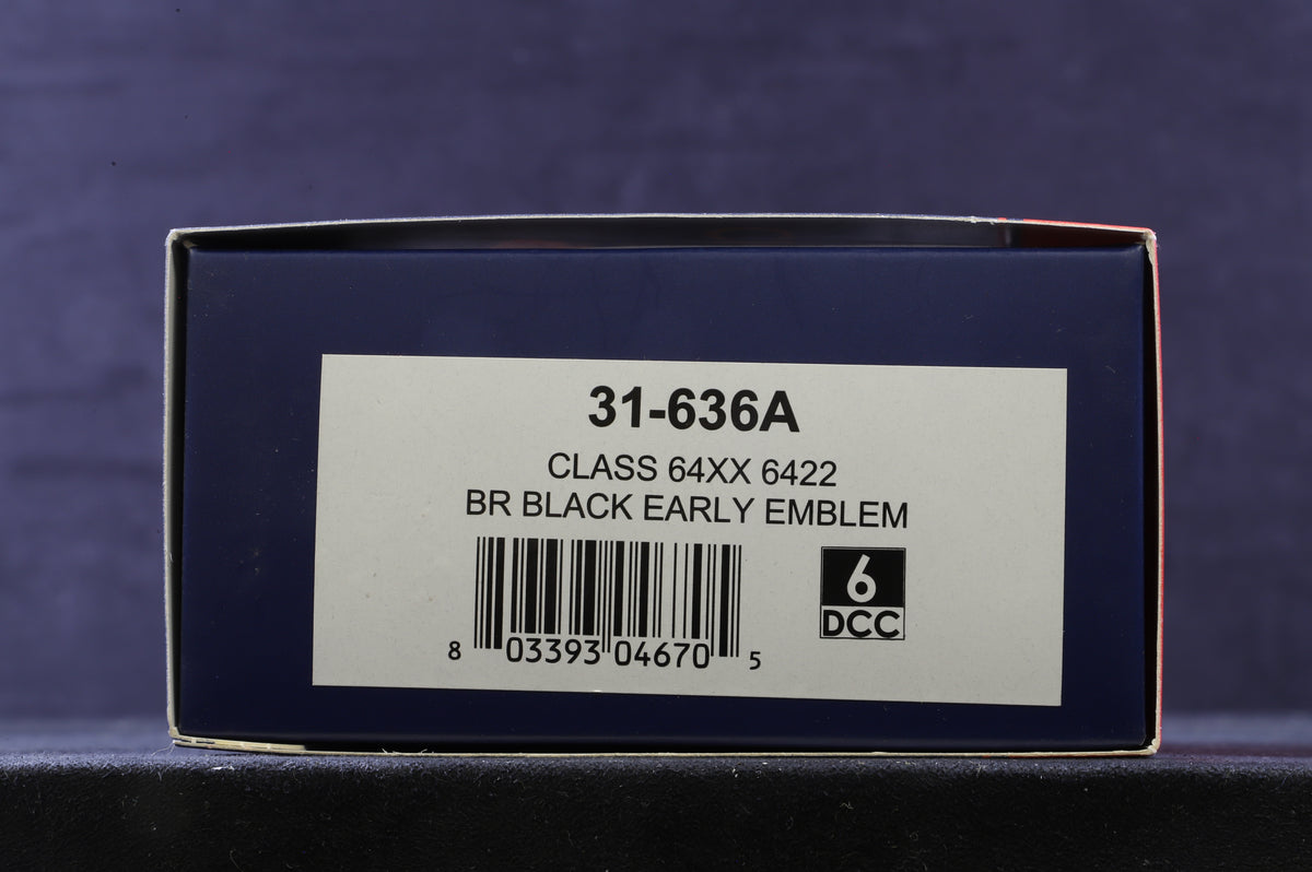 Bachmann OO 31-636A Class 64XX 6422 in BR Black w/ Early Crests