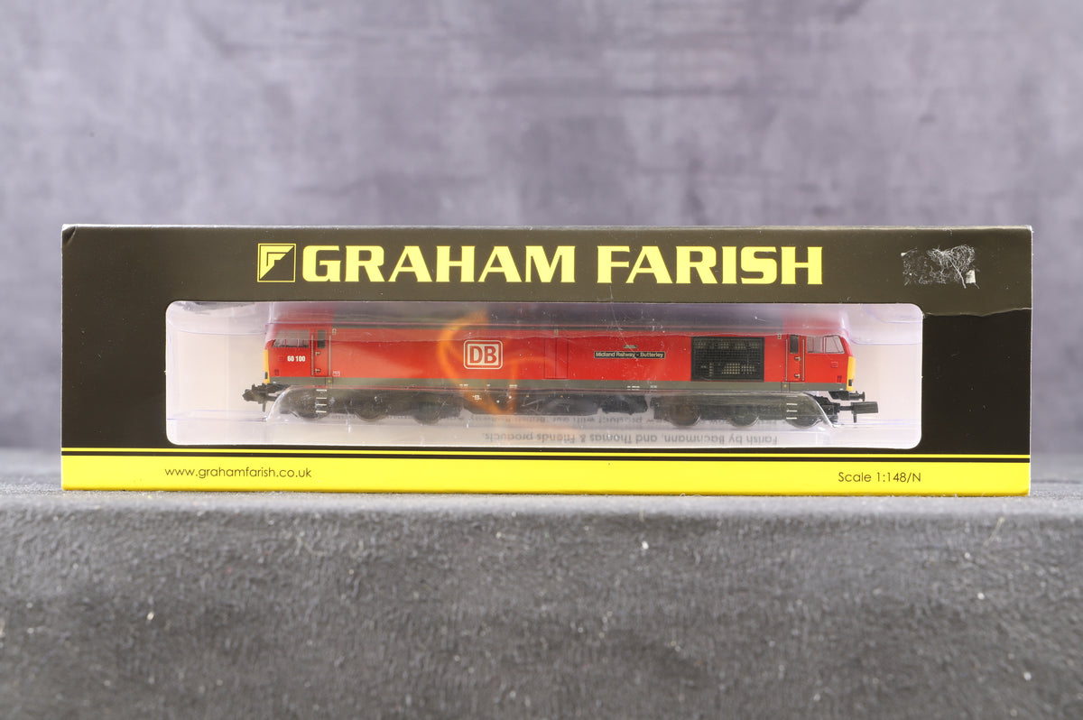 Graham Farish N 371-359 Class 60 &#39;60100&#39; &#39;Midland Railways - Butterley&#39; DB Cargo, DCC Fitted