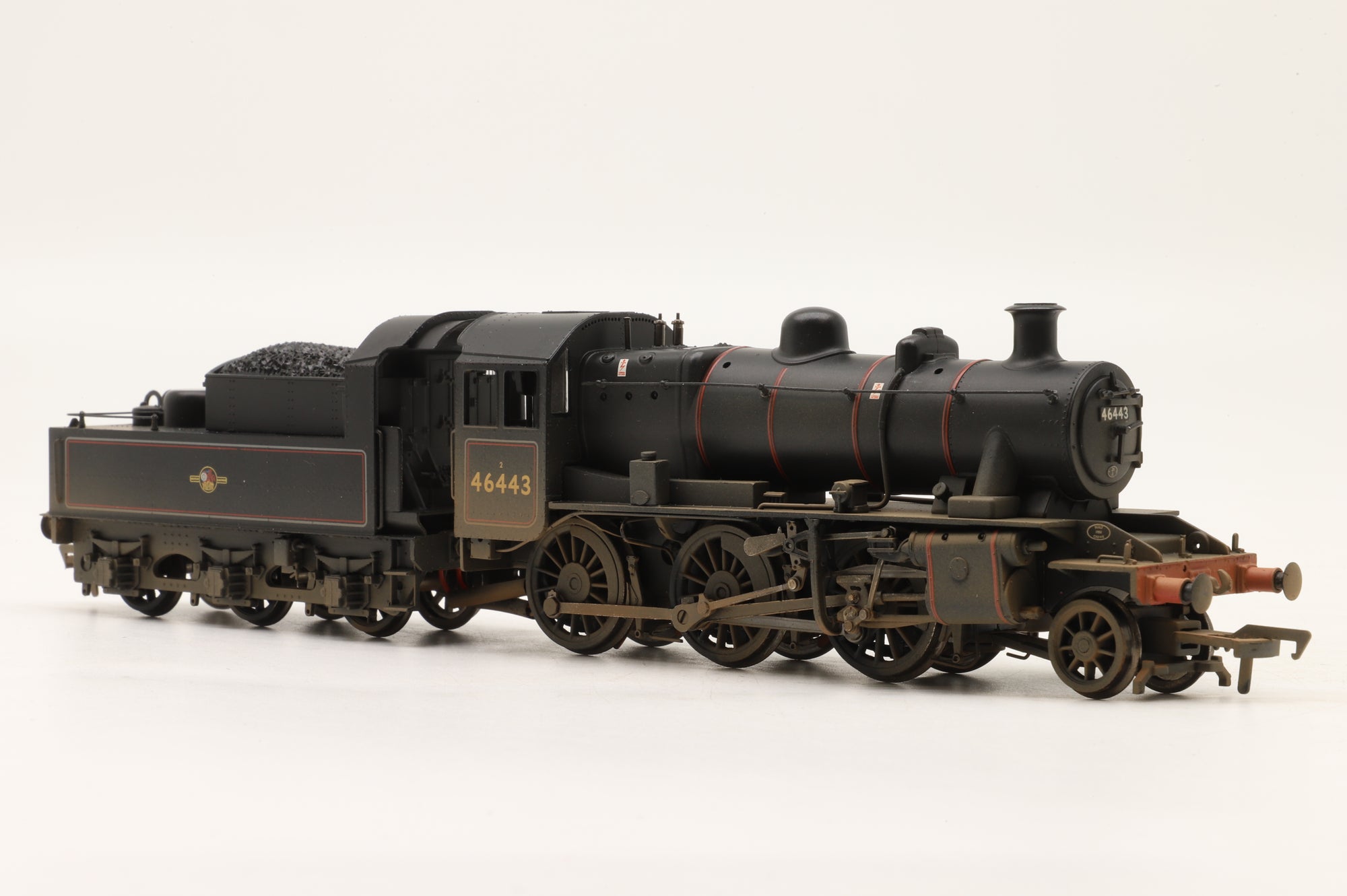 Bachmann OO 32-826Z Ivatt 2MT 46443 in BR Black L/C - Weathered