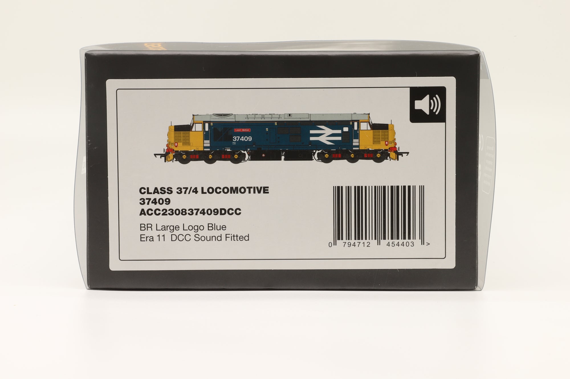 Accurascale OO ACC230837409DCC Class 37/4 '27409' 'Lord Hinton' BR Large Logo Blue, DCC Sound