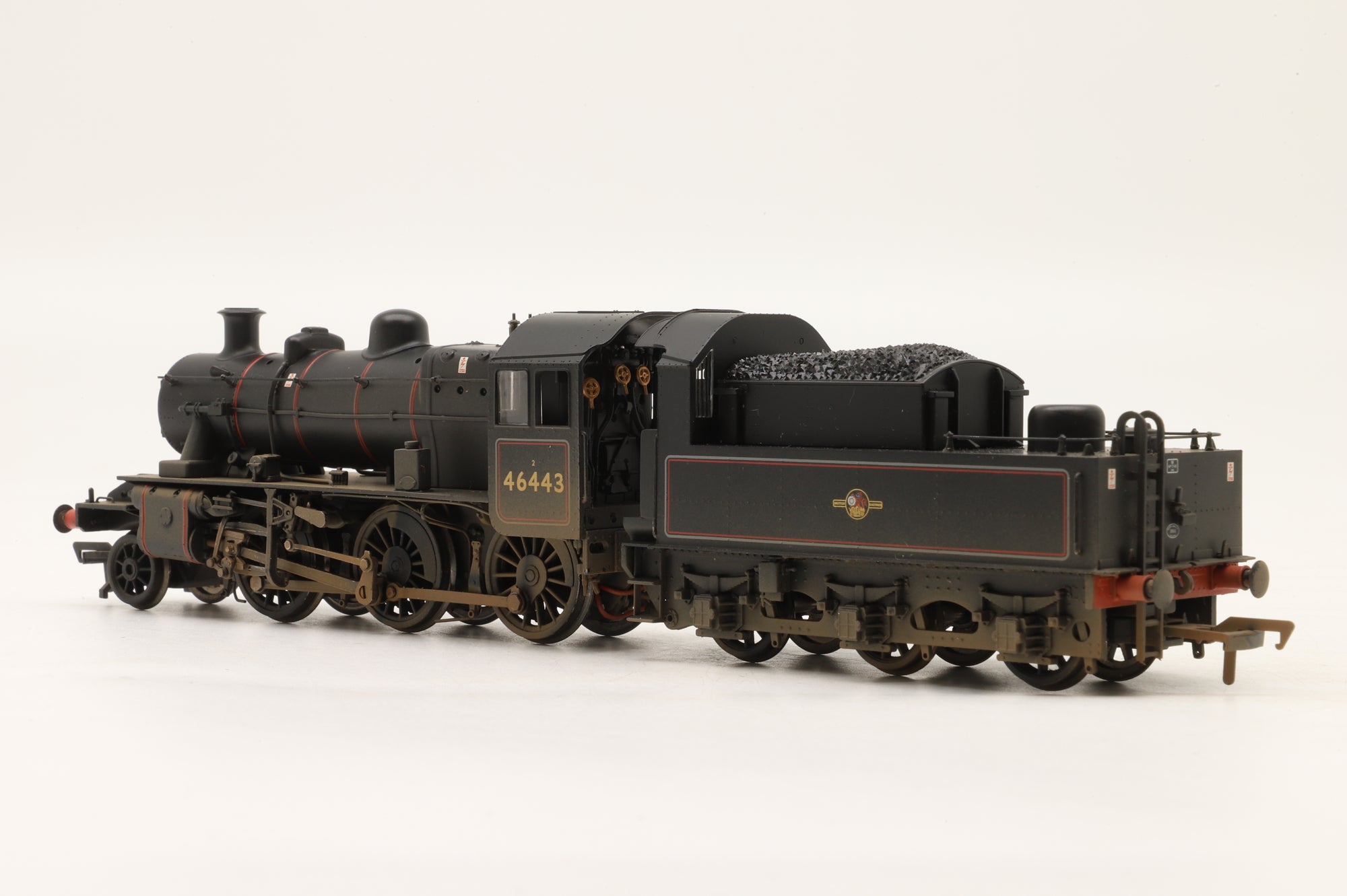 Bachmann OO 32-826Z Ivatt 2MT 46443 in BR Black L/C - Weathered