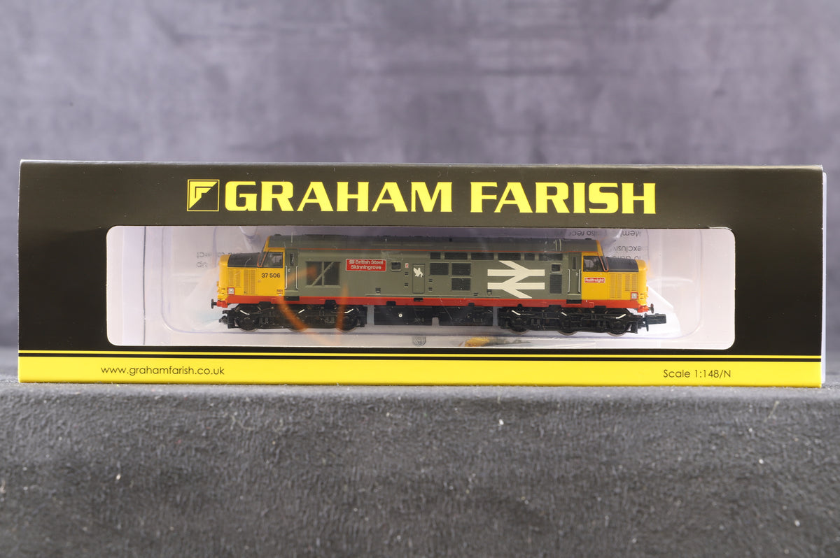 Graham Farish N 371-168 Class 37 &#39;37506&#39; Railfreight, DCC Fitted