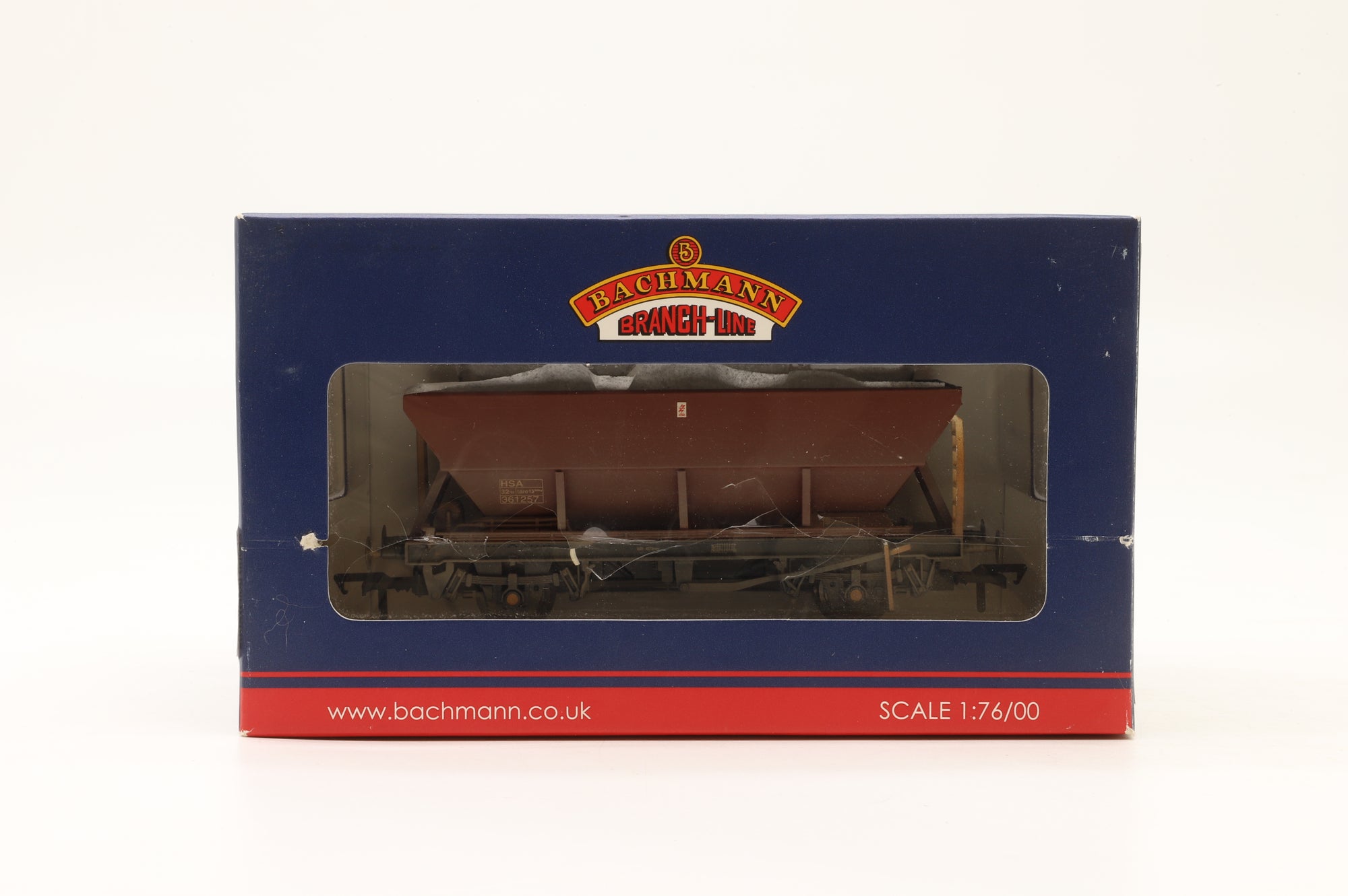 Bachmann OO 38-005/5A x7 Rake of 7 HSA Hopper Wagons in BR Bauxite (Late)