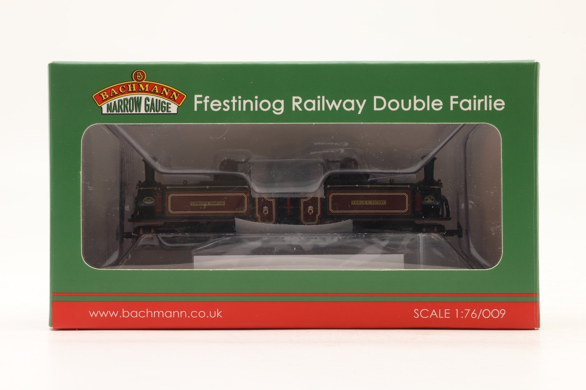 Bachmann OO9 391-103 Ffestiniog Railway Double Fairlie 'Livingston Thompson' Lined Maroon