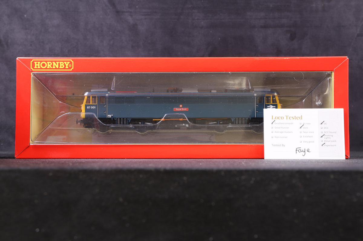 Hornby OO R3739 BR Class 87 &#39;Royal Scot/Stephenson&#39; No.87001