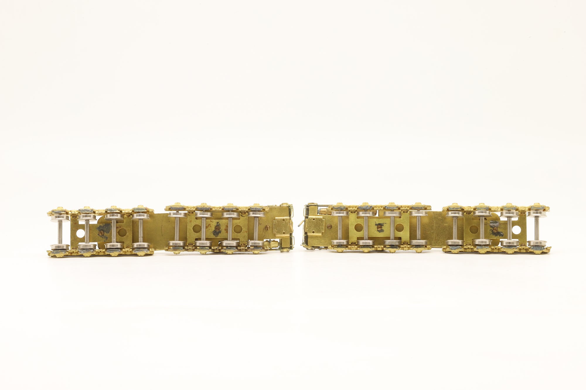 Alco HO Brass X-106 FW-1 & FD-2 Dep. Centre-Well Thru Flat Car Unpainted