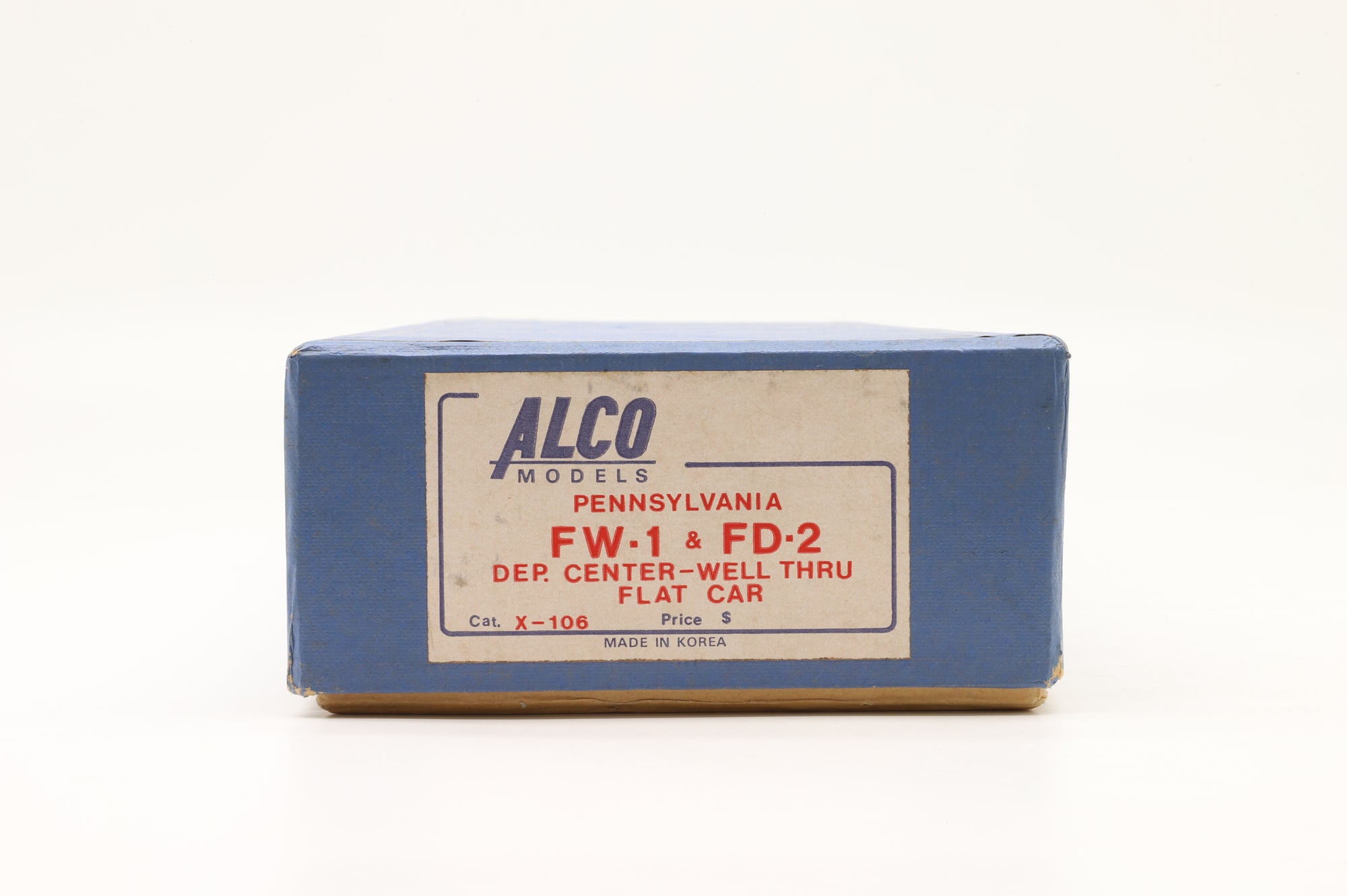 Alco HO Brass X-106 FW-1 & FD-2 Dep. Centre-Well Thru Flat Car Unpainted