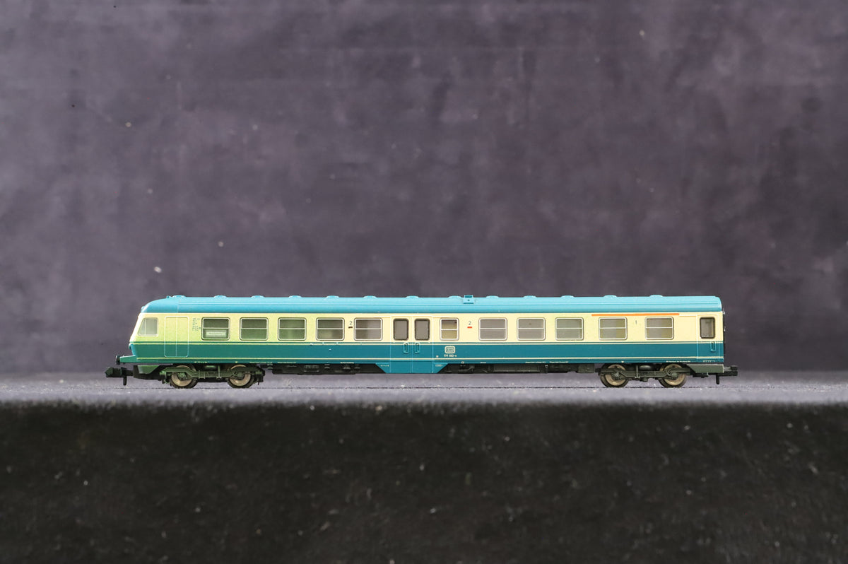 Fleischmann N Gauge 7434 DB BR 614 DMU in DB Blue and Cream