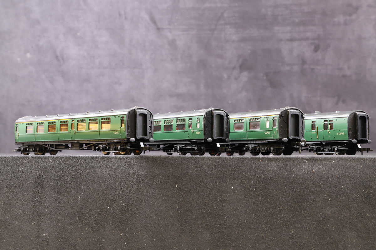 Fleischmann HO Rake Of 4 SR Bulleid Coaches