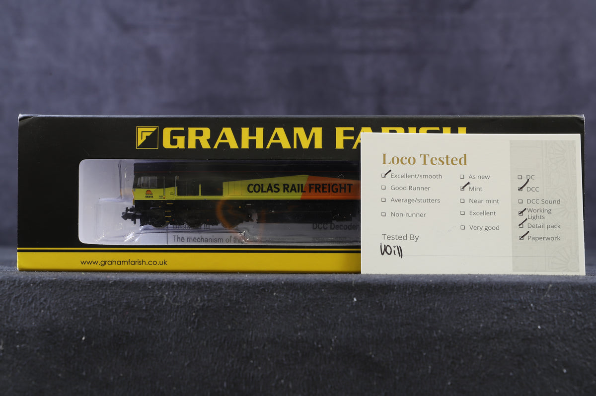 Graham Farish N 371-387 Class 66 &#39;66846&#39; Colas, DCC Fitted