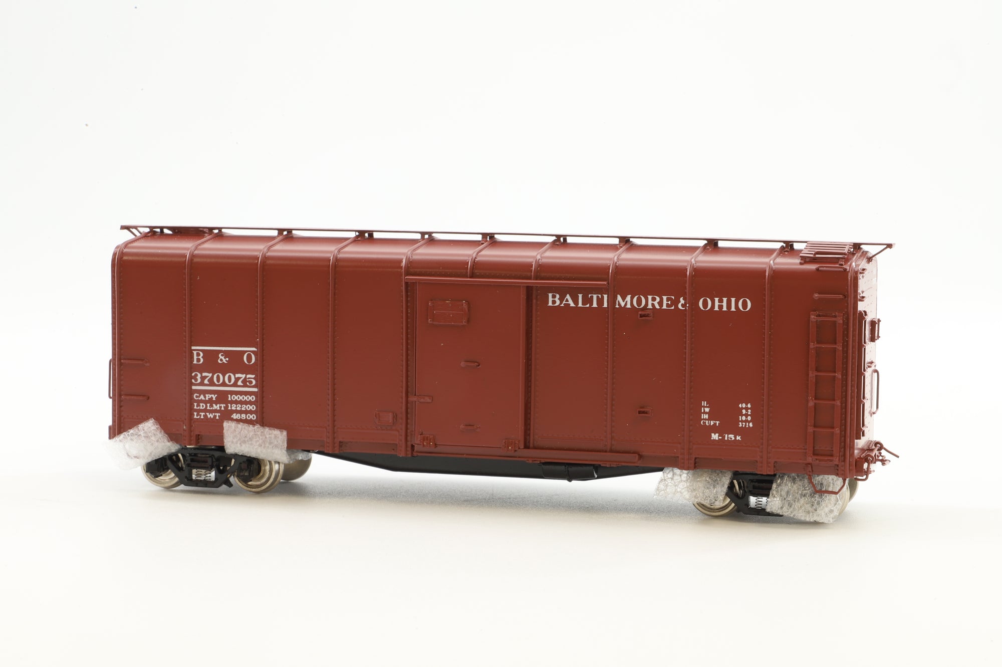 Precision Models HO Brass 15734.1 Box car B&O Class M15K Round Roof '370075'