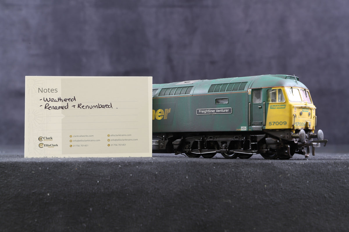 Bachmann OO Class 57 &#39;57009&#39; &#39;Freightliner Venturer&#39; Freightliner Weathered, Renamed &amp; Renumbered