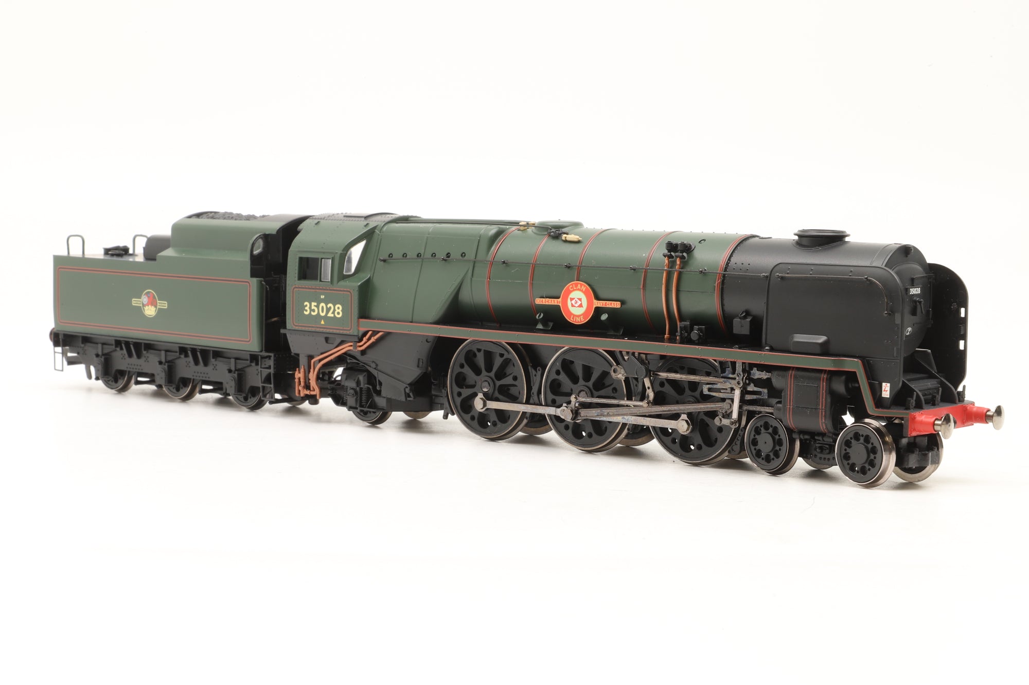 WORKSHOP Hornby OO Merchant Navy Class '35028' 'Clan Line' BR Lined Green L/C Non Runner