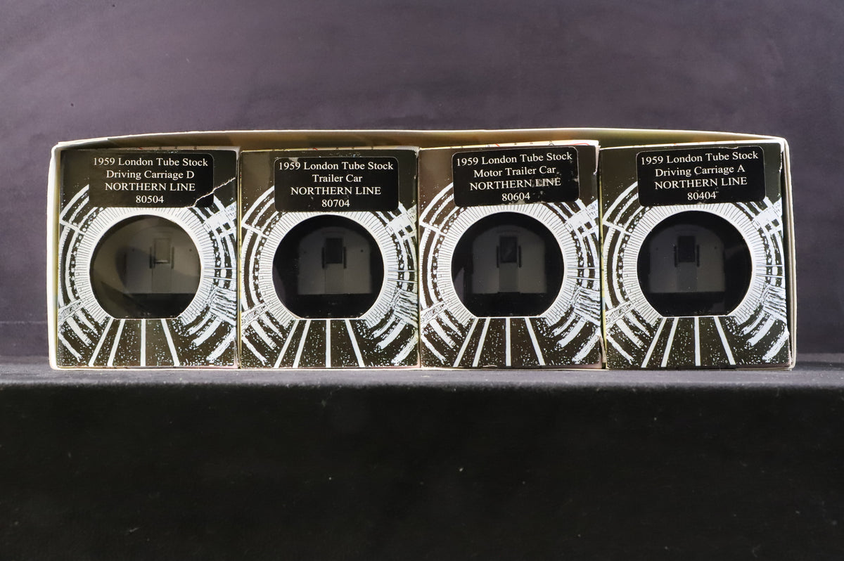 Exclusive First Editions/Gilbow 1:76 Static Model 1959 Northern Line Tube Stock 4 Car EMU in London Transport Unpainted Aluminium Livery