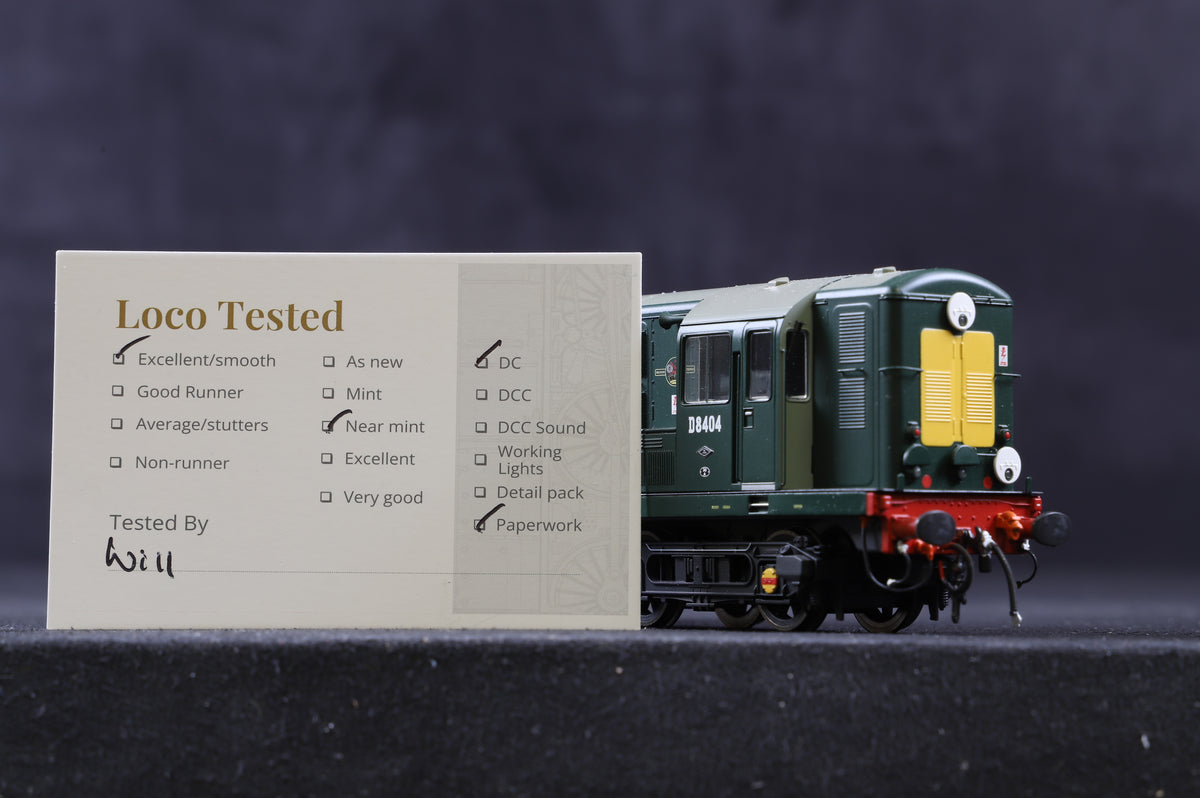 Heljan OO 16021 Class 16 &#39;D8404&#39; BR Green With SF Style &amp; Yellow Panel Ltd Ed