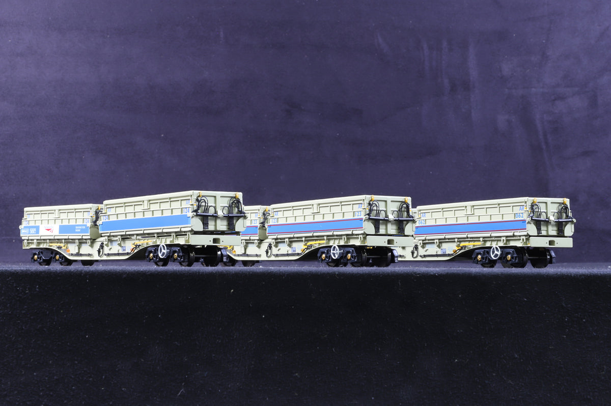 Dapol OO Rake of 7 MRA Wagons in Railtrack Livery