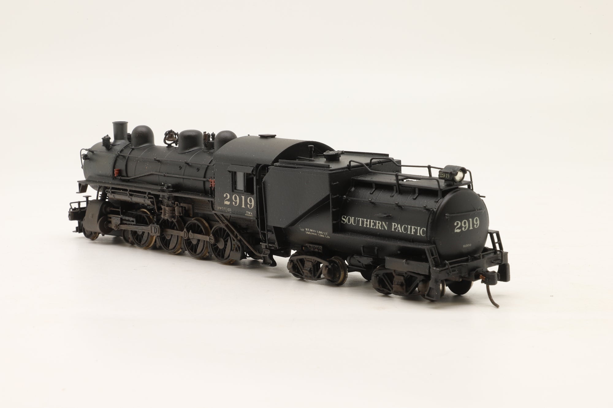 WORKSHOP Westside Model Co. HO Brass TW8 4-8-0 #2919 in SP Black – Non-Runner