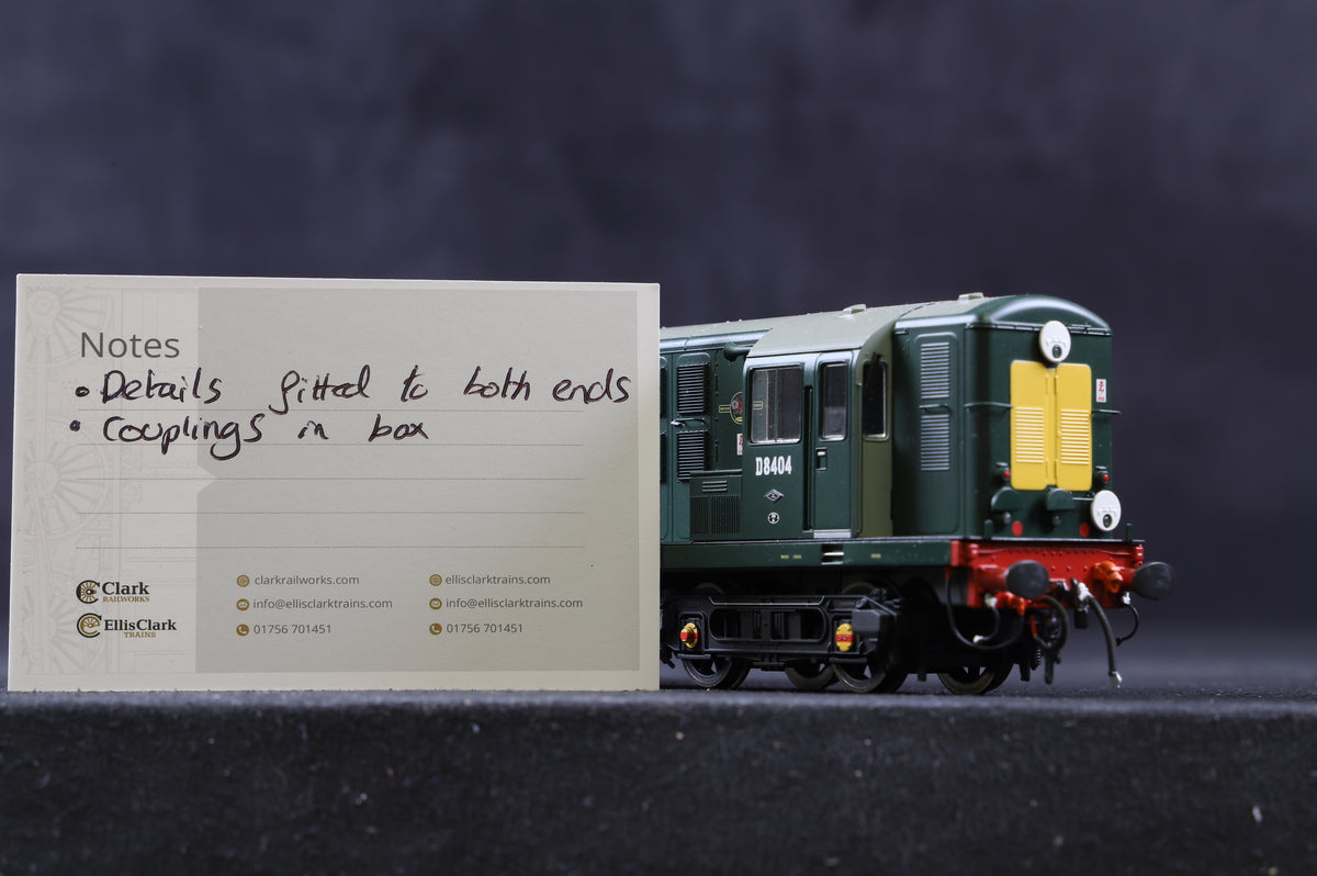 Heljan OO 16021 Class 16 &#39;D8404&#39; BR Green With SF Style &amp; Yellow Panel Ltd Ed