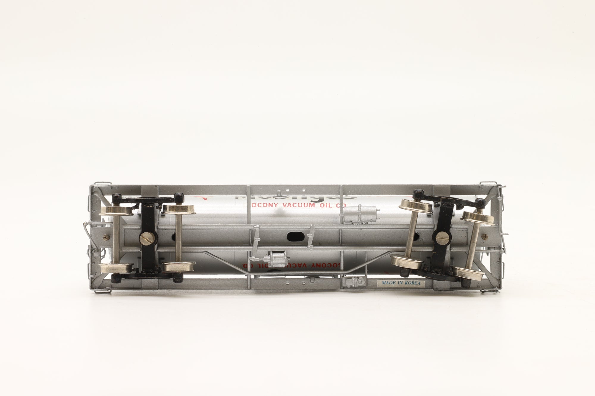 Precision Scale Co./Iron Horse HO Brass 8,000 Gallon Tank Car Mobilgas Silver