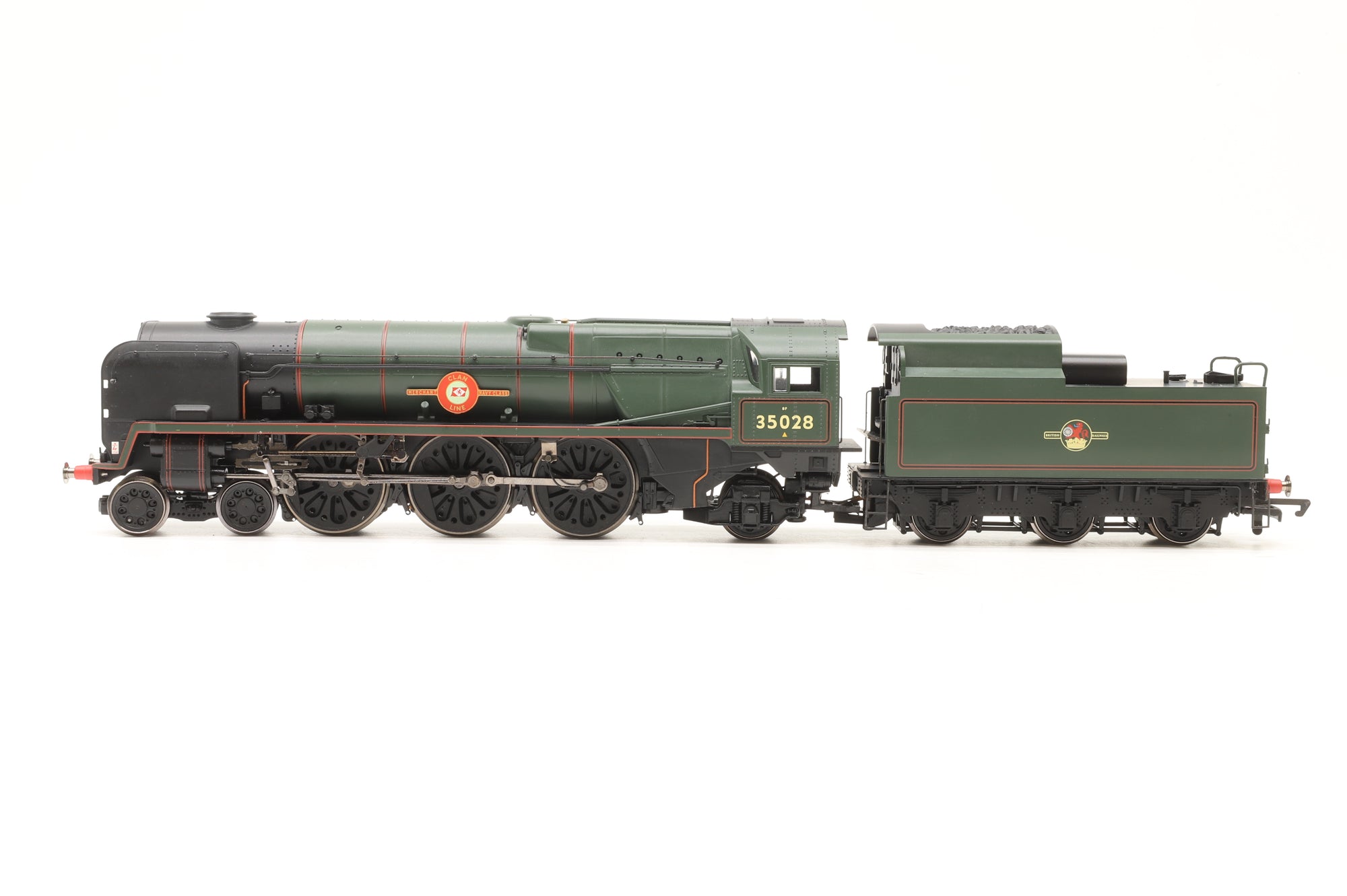WORKSHOP Hornby OO Merchant Navy Class '35028' 'Clan Line' BR Lined Green L/C Non Runner