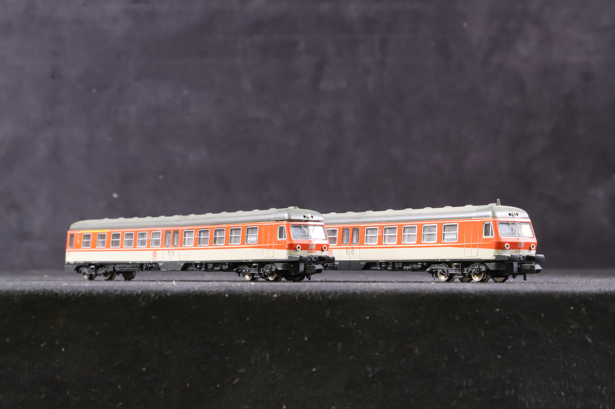 Fleischmann N Gauge 7430 DB 614 DMU in DB Red and White
