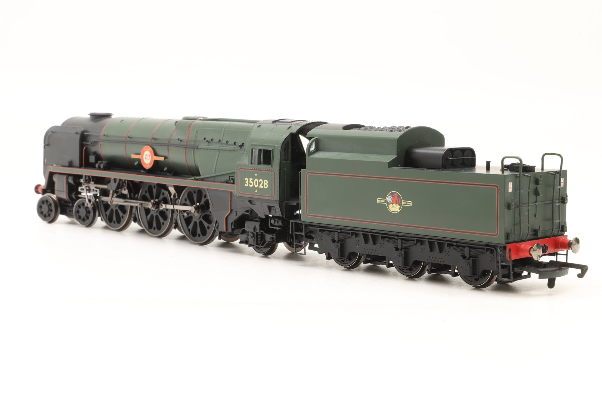 WORKSHOP Hornby OO Merchant Navy Class '35028' 'Clan Line' BR Lined Green L/C Non Runner