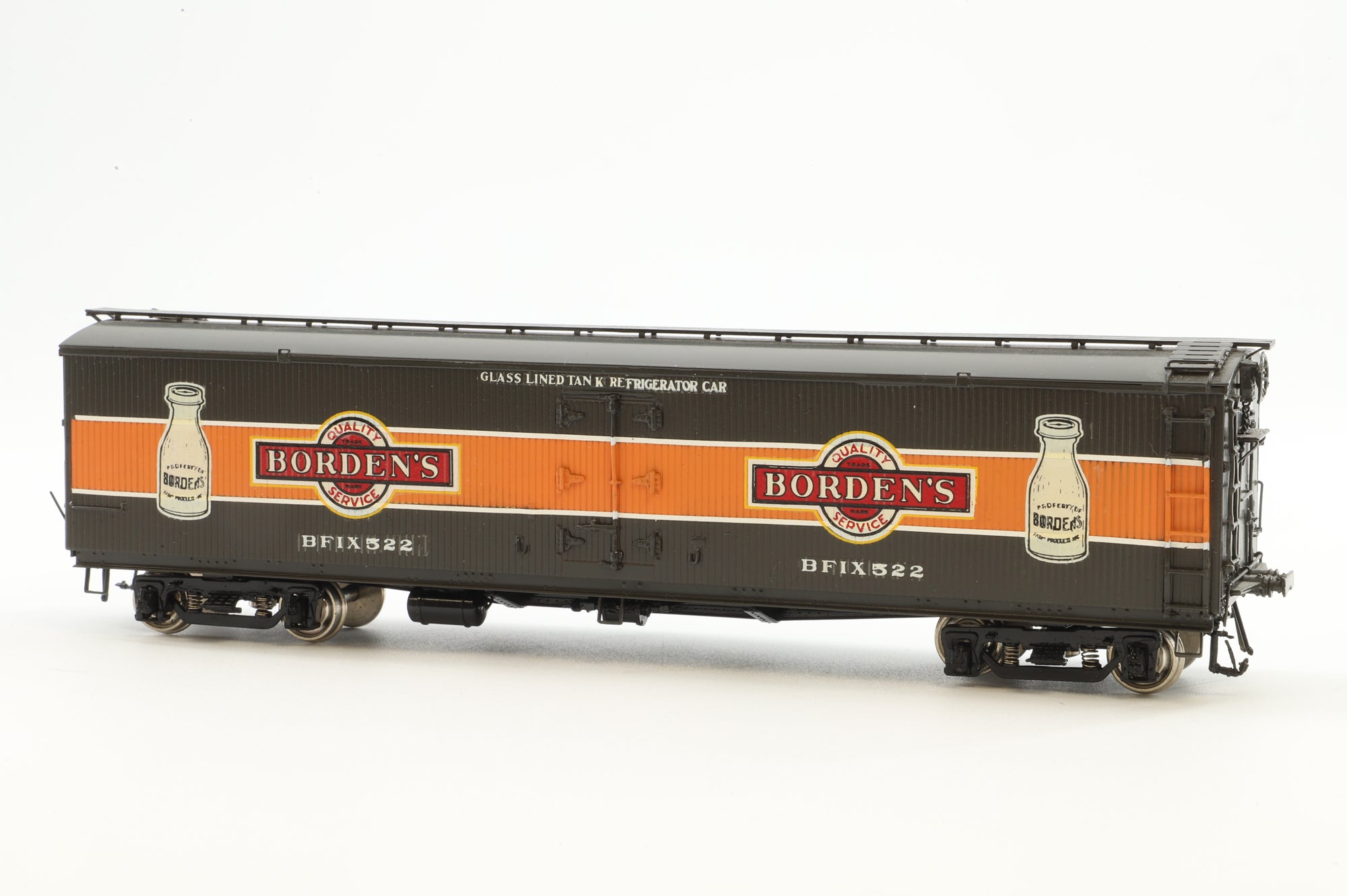 Precision Models HO Brass 15688 Milk car Pfaudler BORDENS Wood 50' '522'