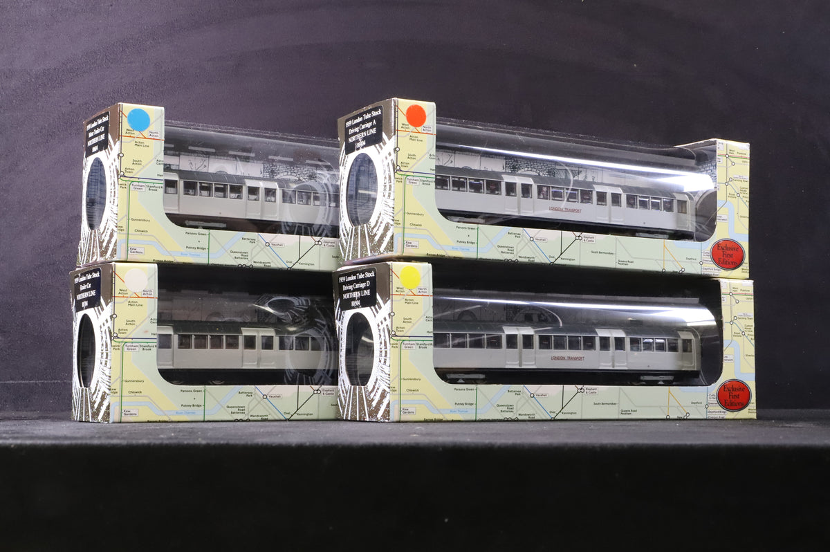 Exclusive First Editions/Gilbow 1:76 Static Model 1959 Northern Line Tube Stock 4 Car EMU in London Transport Unpainted Aluminium Livery