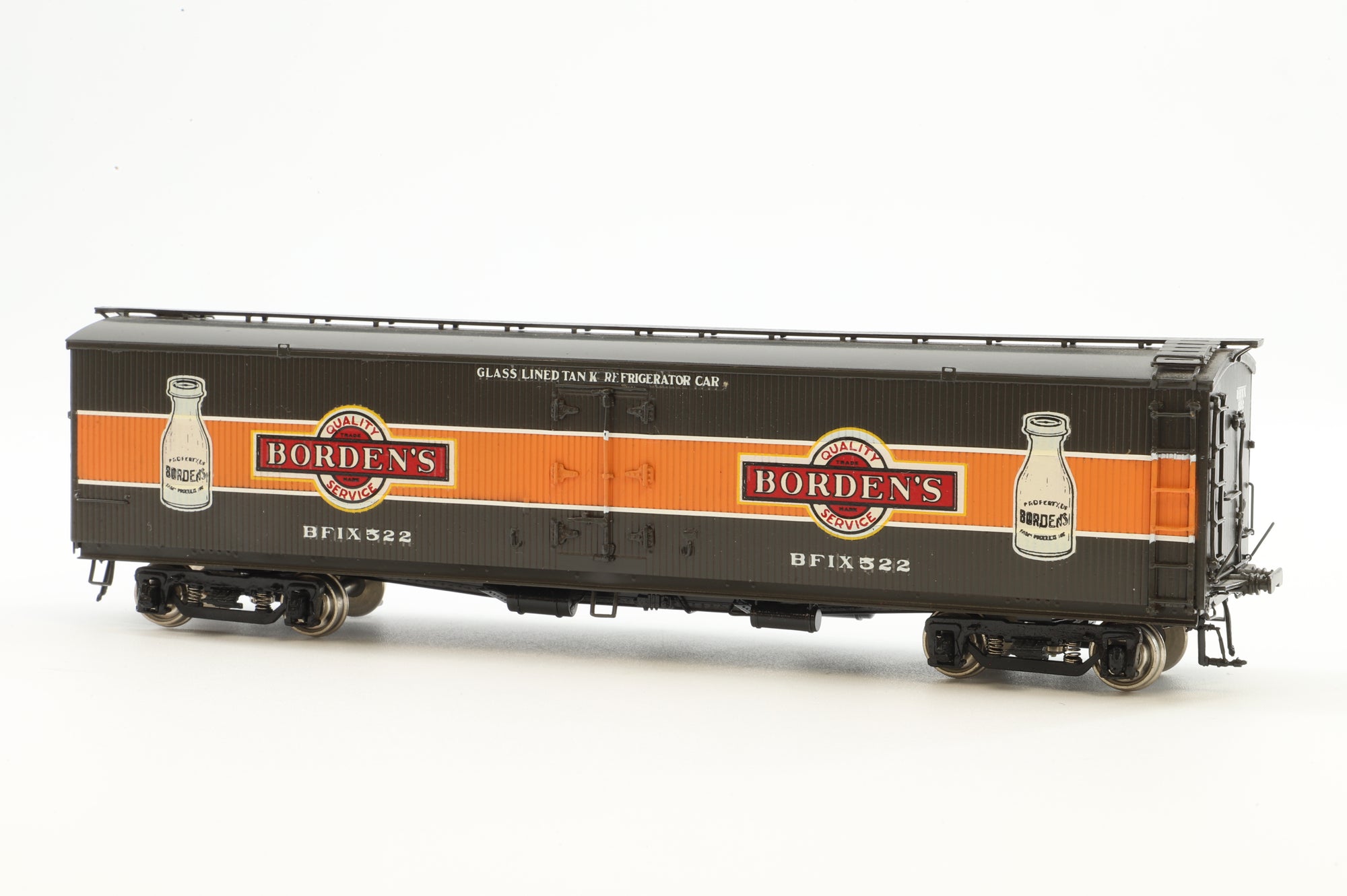 Precision Models HO Brass 15688 Milk car Pfaudler BORDENS Wood 50' '522'