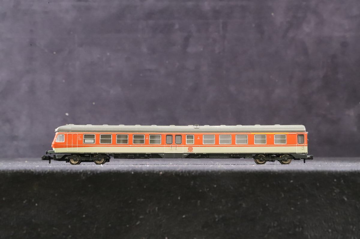 Fleischmann N Gauge 7430 DB 614 DMU in DB Red and White