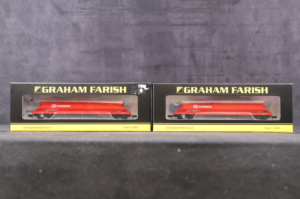 Graham Farish N 373-813A Rake Of 4 HKA Bogie Hopper DB Schenker Wagons