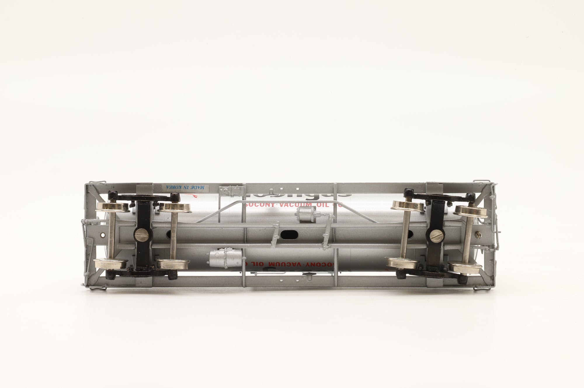 Precision Scale Co./Iron Horse HO Brass 8,000 Gallon Tank Car Mobilgas Silver