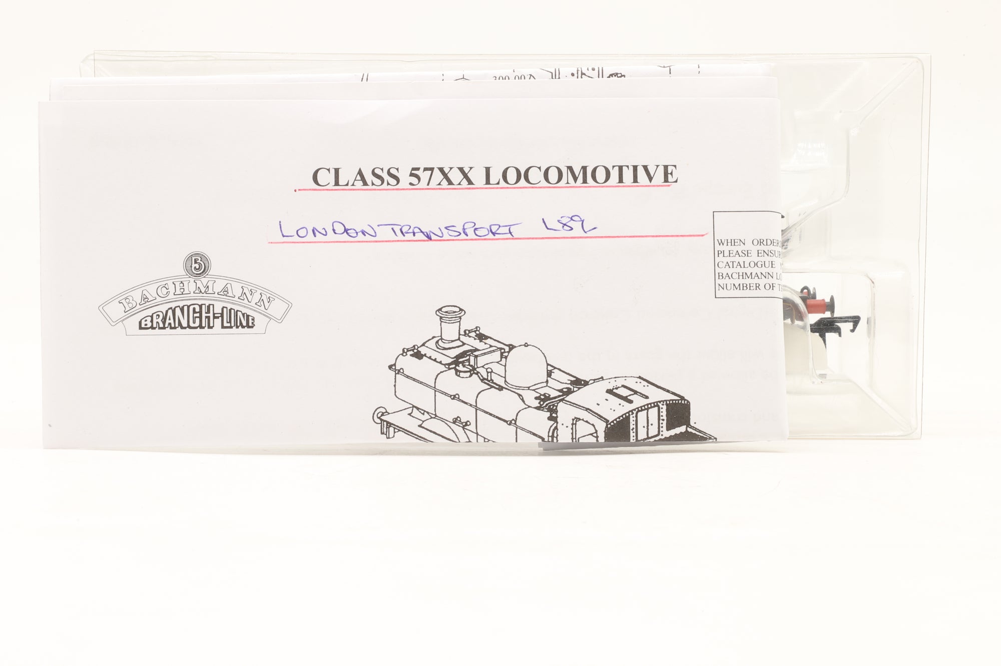 Bachmann OO 32-217 Class 57XX Pannier Tank L.89 London Transport