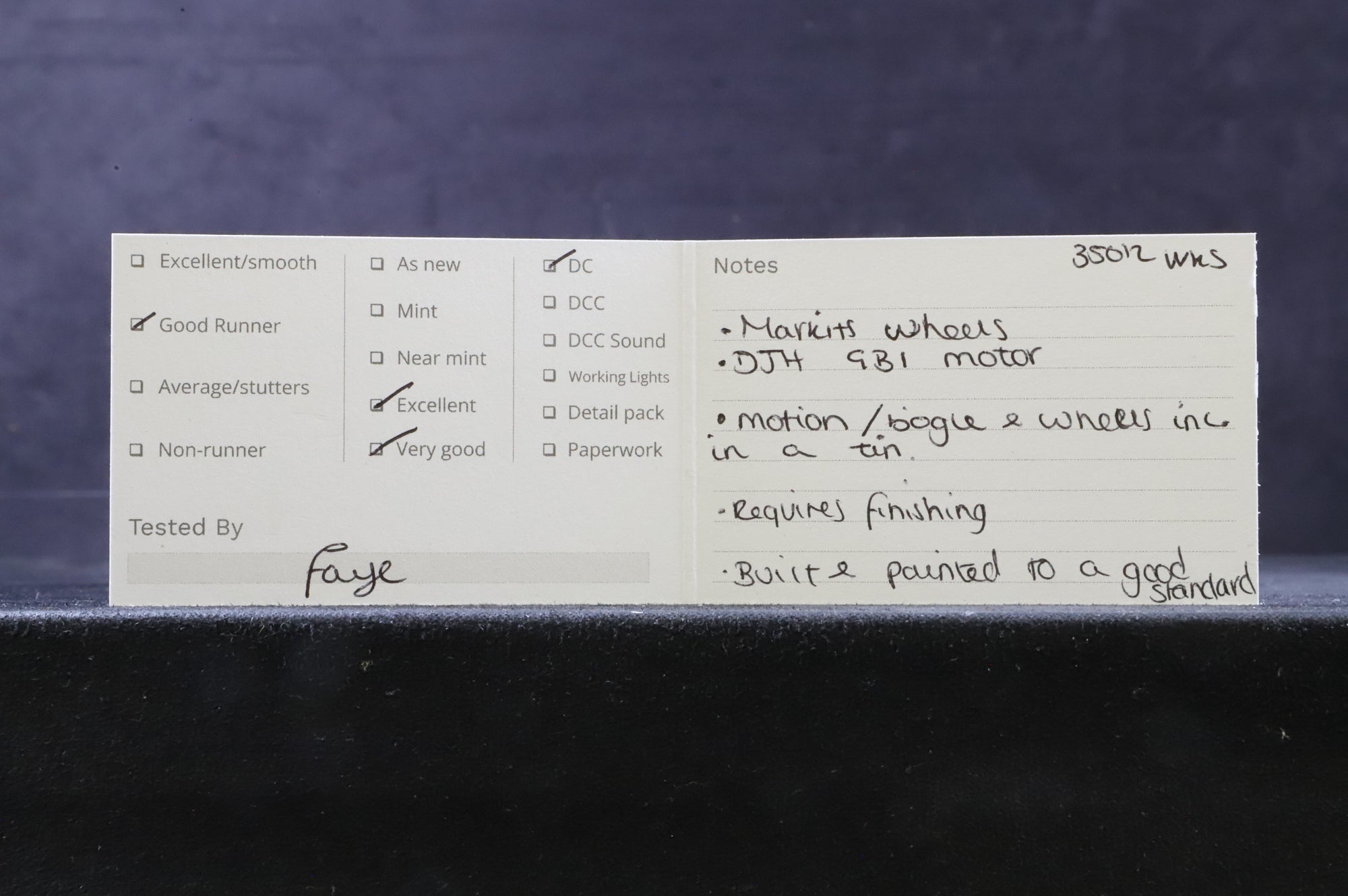 WORKSHOP DJH OO K84 BR Rebuilt Merchant Navy '35012' BR Lined Green Kit Built