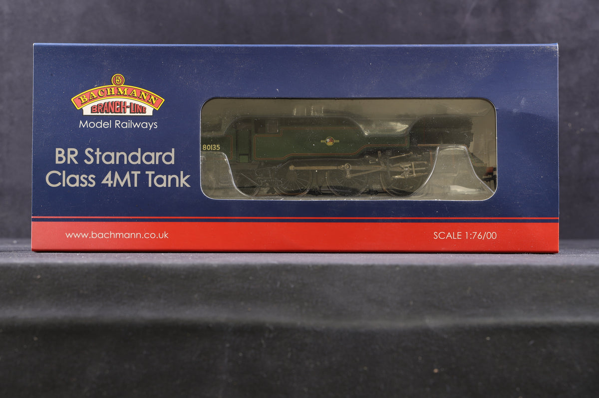 Bachmann OO BR Standard Class 4MT Tank &#39;80135&#39; BR Green L/Crest