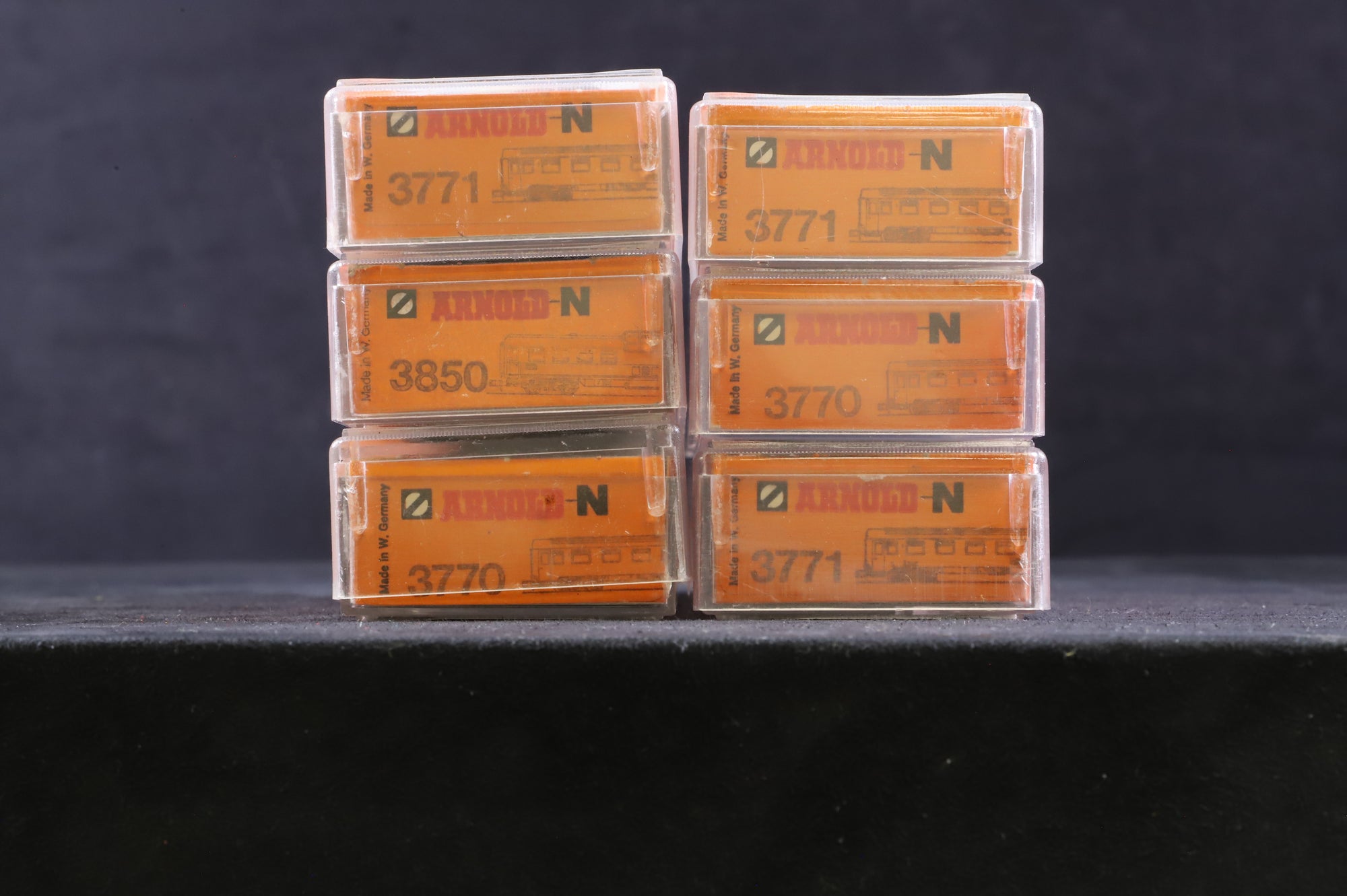 Arnold N Rake Of 6 DB Crimson & Cream Coaches Inc. 3771, 3850 & 3770