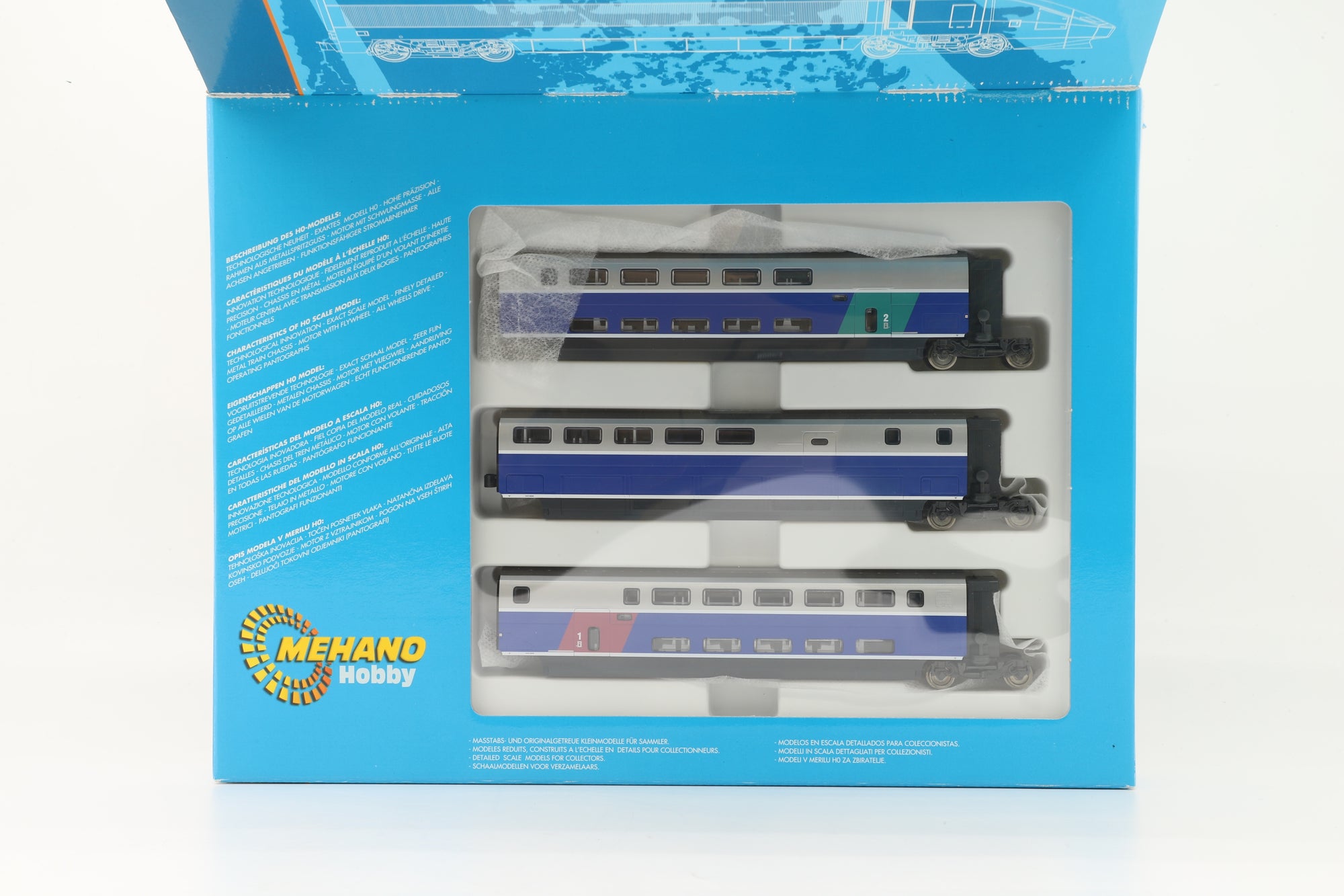 Mehano HO 55354(55) Set of 6 Intermediate TGV Duplex Coaches