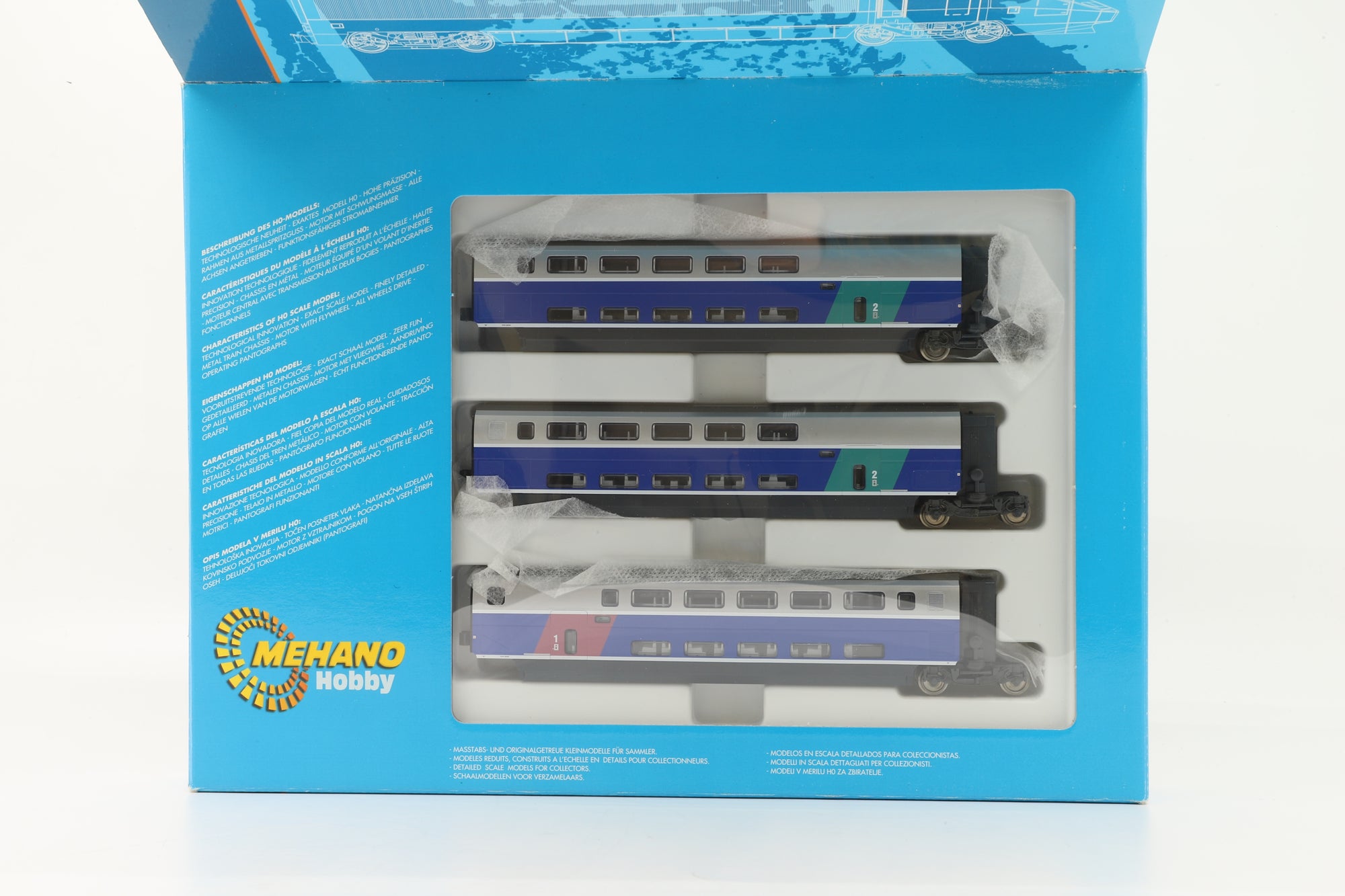 Mehano HO 55354(55) Set of 6 Intermediate TGV Duplex Coaches