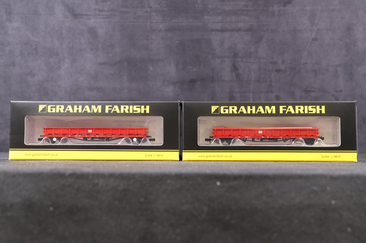 Graham Farish N 377-615 Rake of 4 MXA Lobster&#39; Bogie Open Wagons