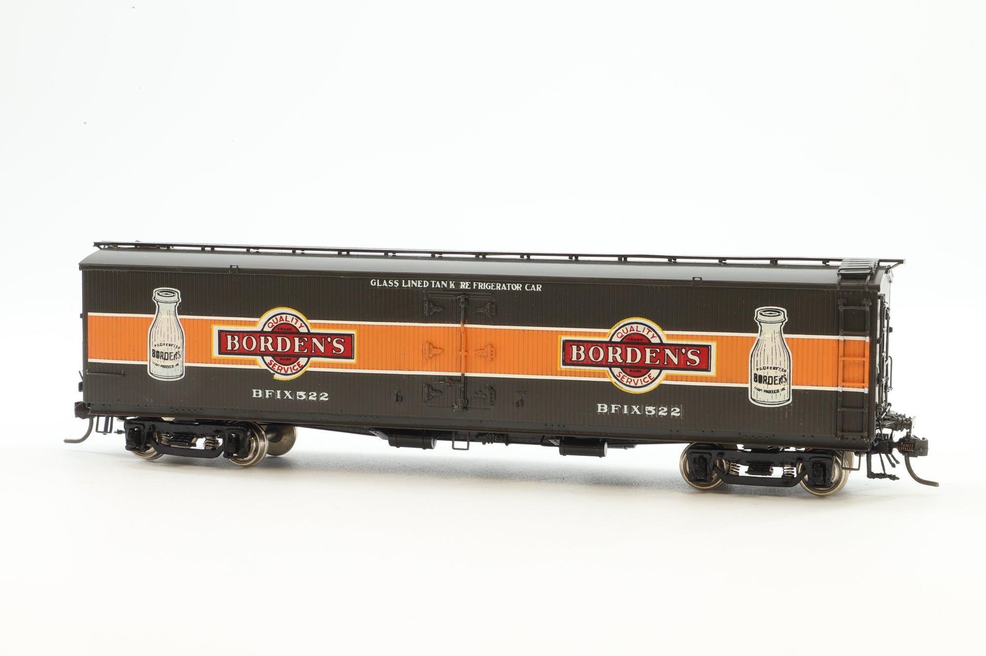 Iron Horse Models HO Brass 15692 Pfaulder Wood Sheathed Milk Tank Car Bordens No.522