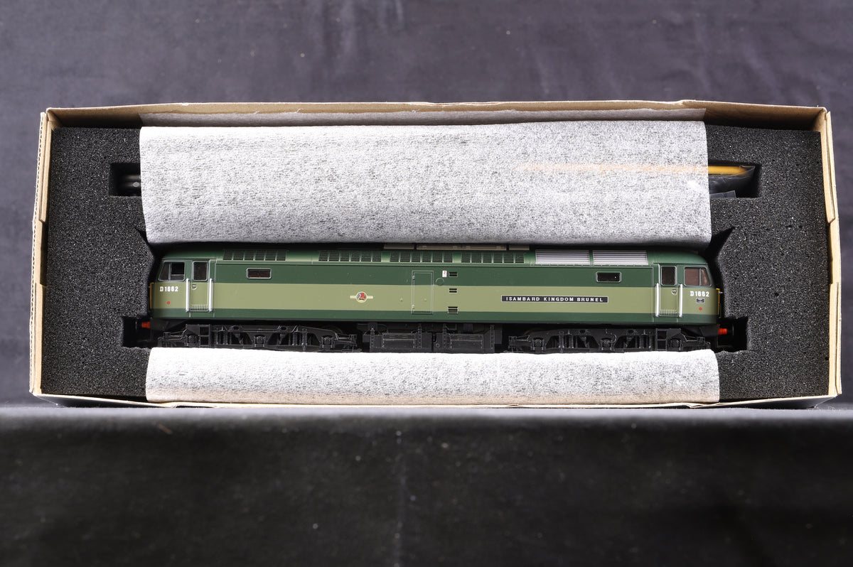 Heljan OO 4701 Class 47 Diesel &#39;D1662&#39; &#39;Isambard Kingdom Brunel&#39; BR 2-Tone Green